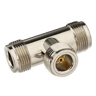 comprar N Type Tee Male Female Adapter with IP67 Waterproof Brass Housing and 50Ω Impedance for RF Applications Fabricación en línea