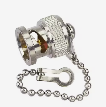 comprar Tapón de polvo de material de latón con protección impermeable IP67 e impedancia de 50Ω para el escudo del conector BNC Fabricación en línea
