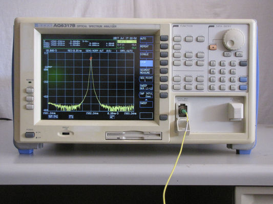 Análisis de datos de la pantalla LCD color del analizador 50GHz de la señal óptica de Ando AQ6317B