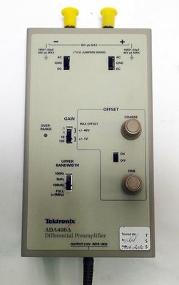 2 puertos TEKTRONIX activo ADA400A Preamplificador diferencial 10 μV/Div Sensibilidad probada